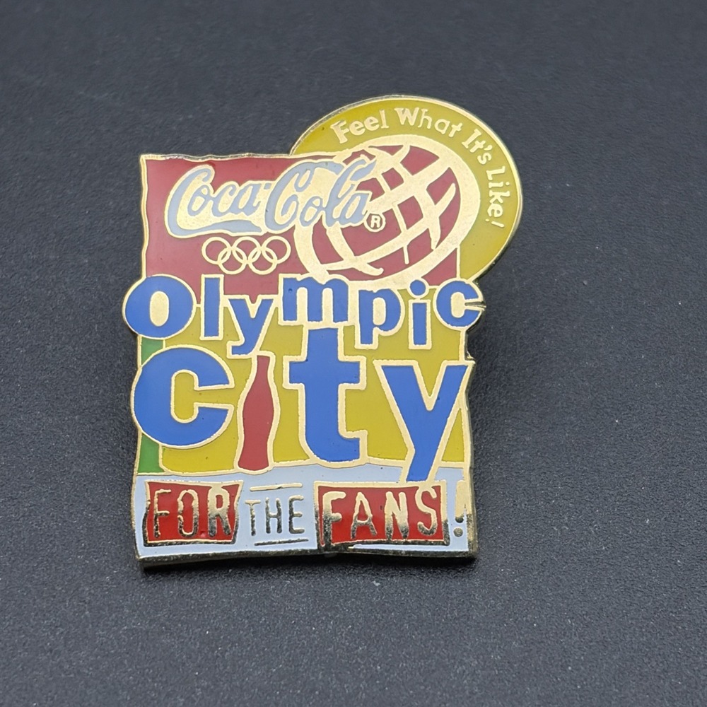 Coca-Cola Coke Olympic City Atlanta Olympics 1996 For The Fans Lapel Pin